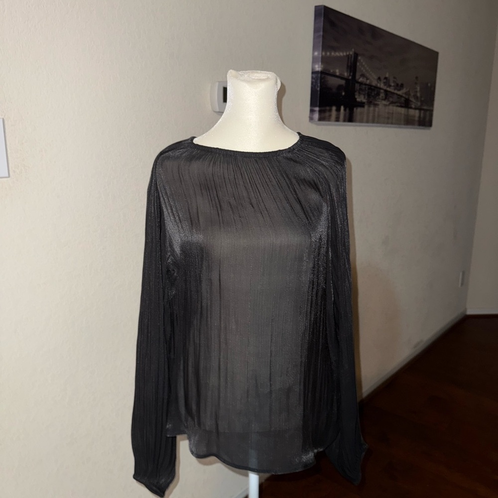H&M Black Sheer Blouse